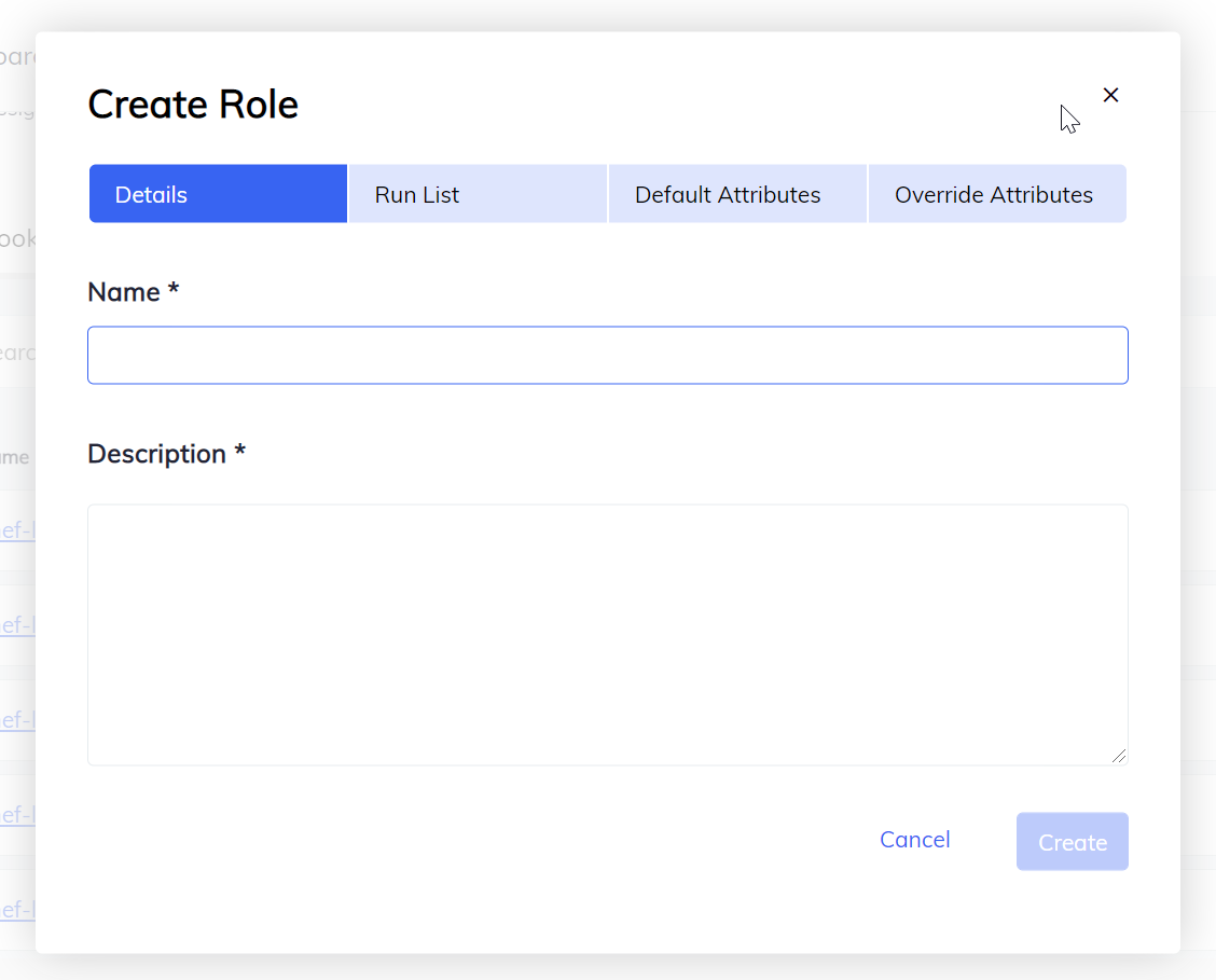 Create Roles Dialog Box